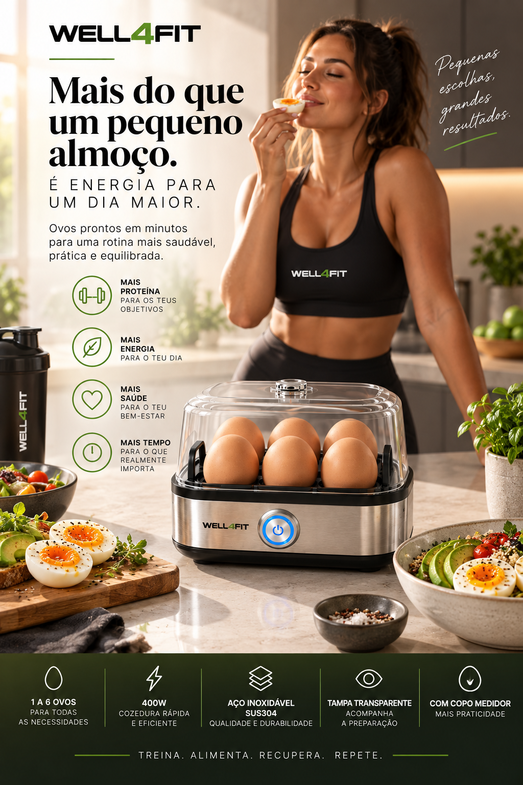EggFit Pro | Cozedor de Ovos 400W