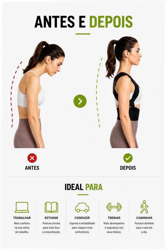 Corretor de Postura Ergonómico Feminino | WELL4FIT