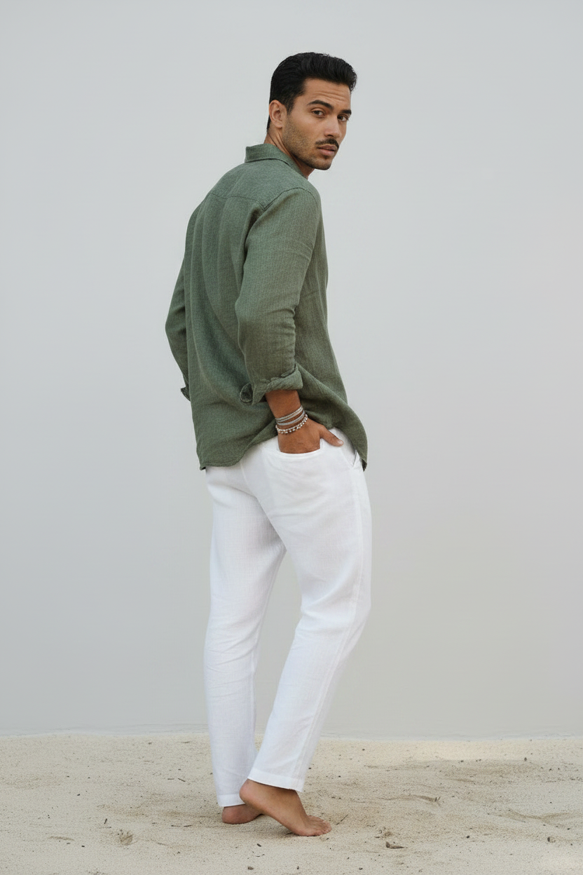 Camisa Verde - Pose Costas