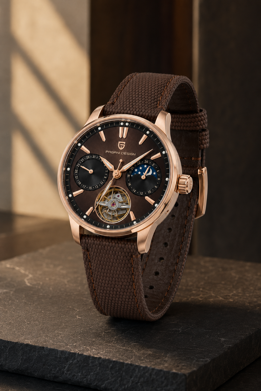 Relógio Pagani Design Automatic | Safira & Open Heart