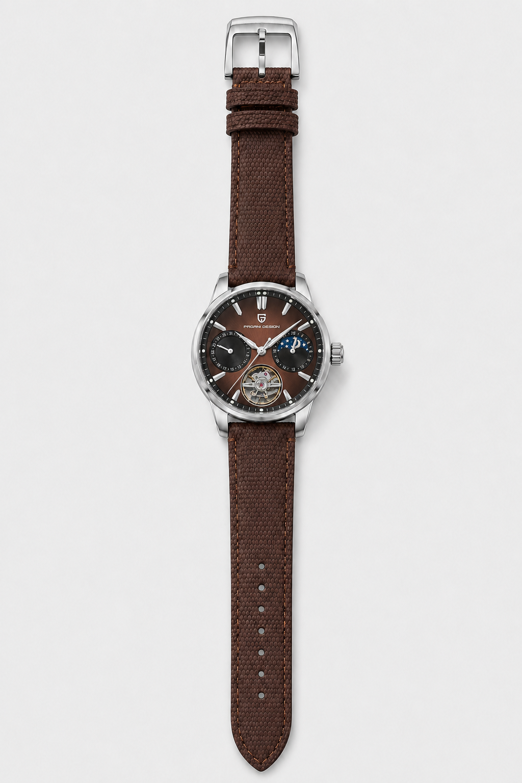 Relógio Pagani Design Automatic | Safira & Open Heart