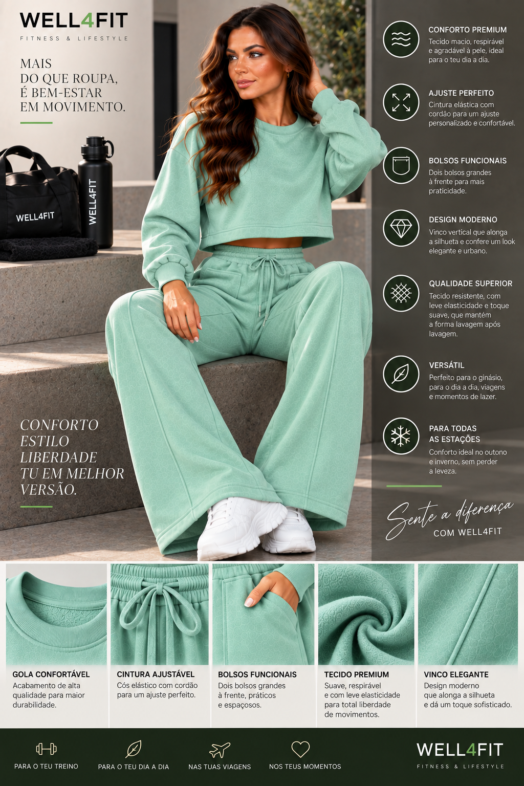 Conjunto Feminino Urban Comfort | WELL4FIT