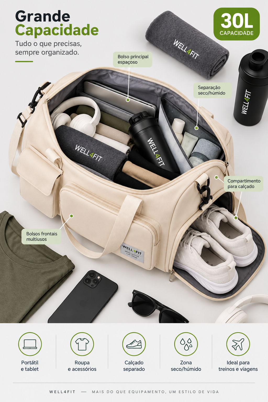 Urban Travel 30L | Saco Fitness & Viagem