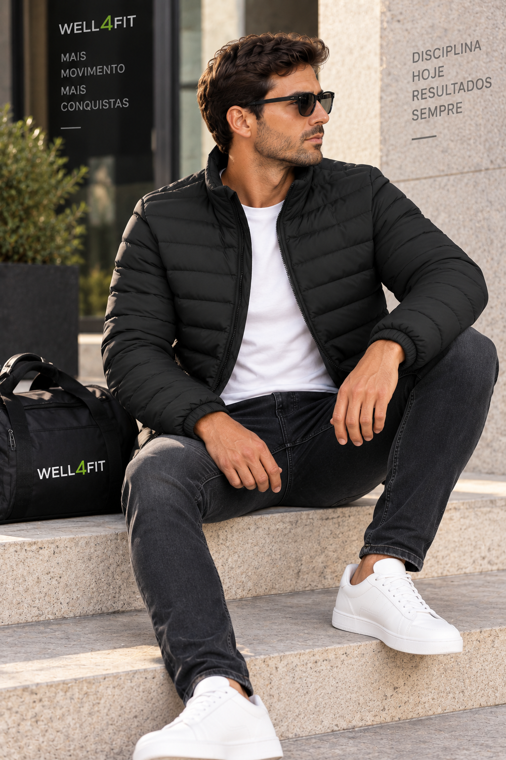Casaco Urban Puffer Homem | Leve & Quente