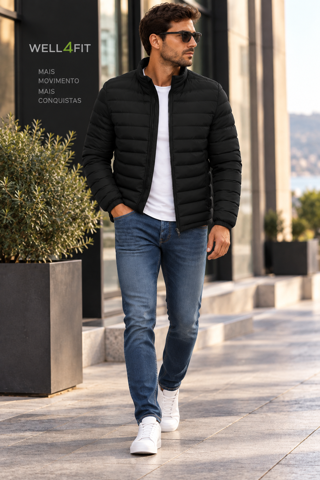 Casaco Urban Puffer Homem | Leve & Quente