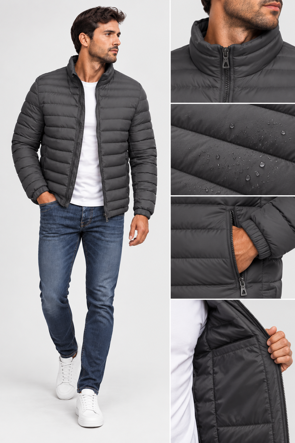 Casaco Urban Puffer Homem | Leve & Quente