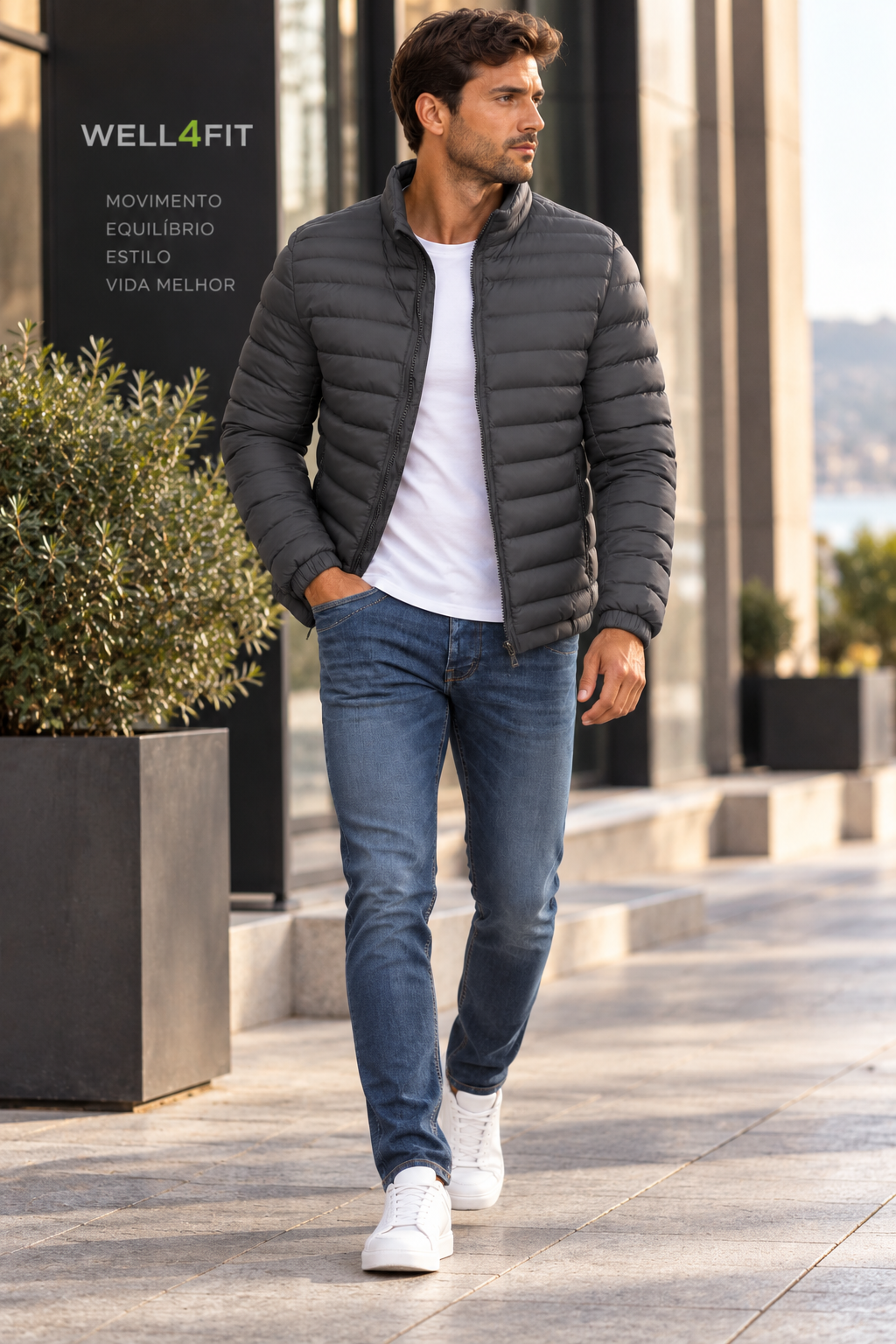Casaco Urban Puffer Homem | Leve & Quente