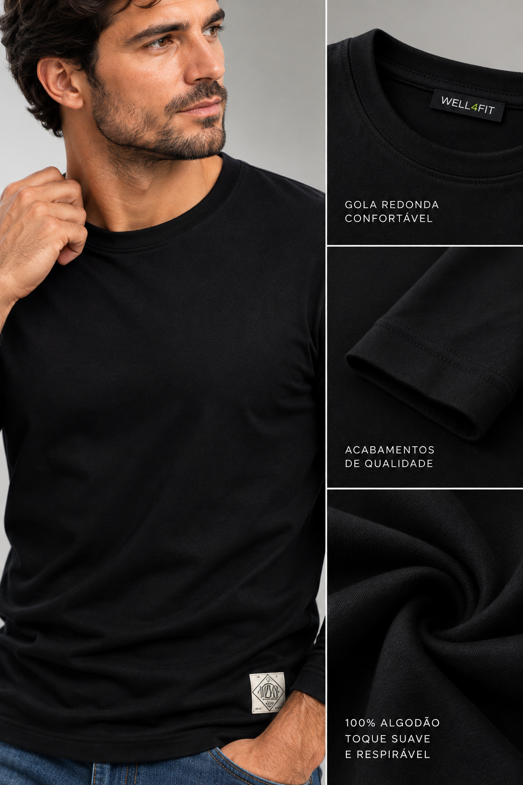 Camisola Essential Cotton Homem | 100% Algodão