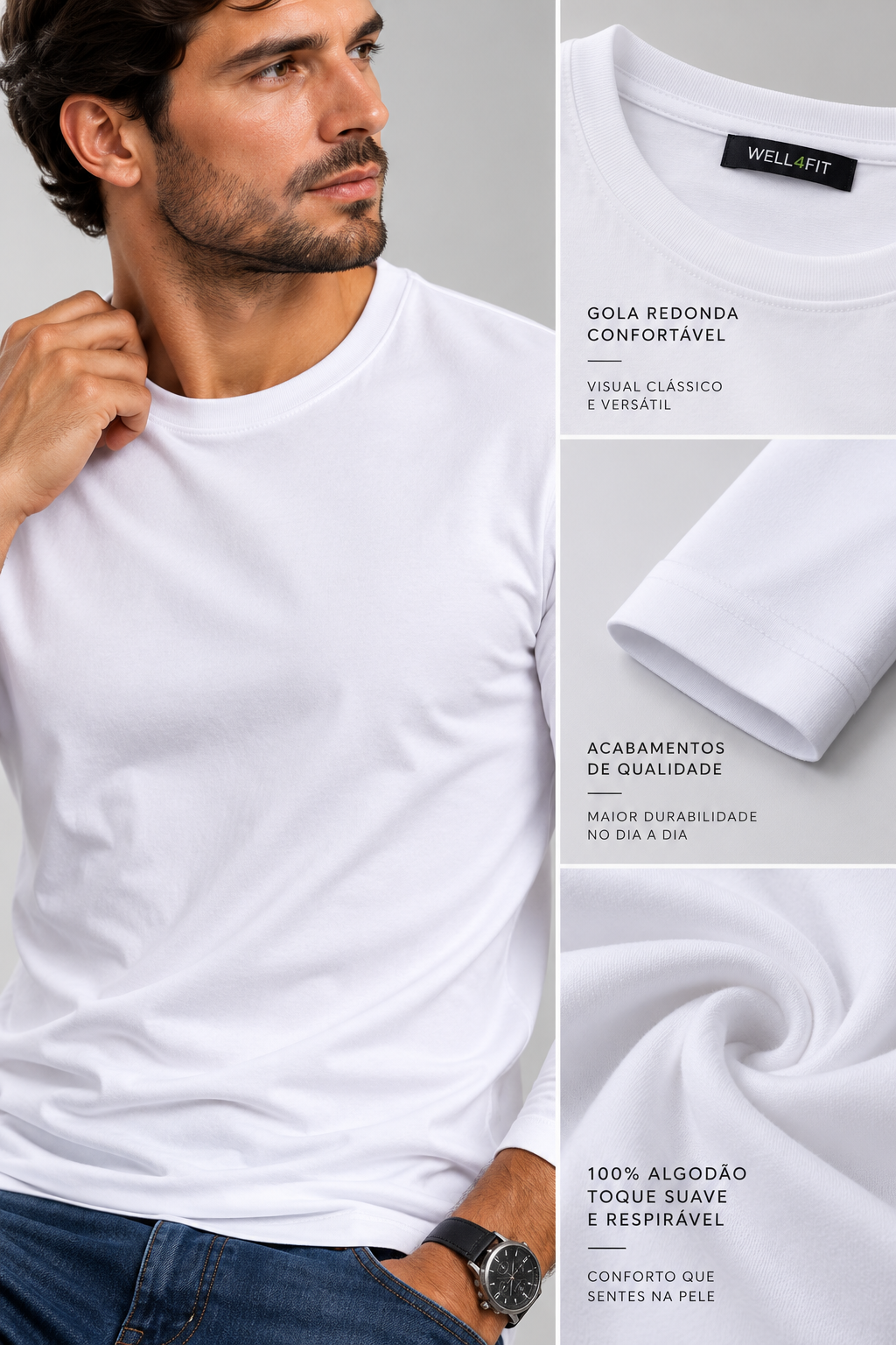Camisola Essential Cotton Homem | 100% Algodão