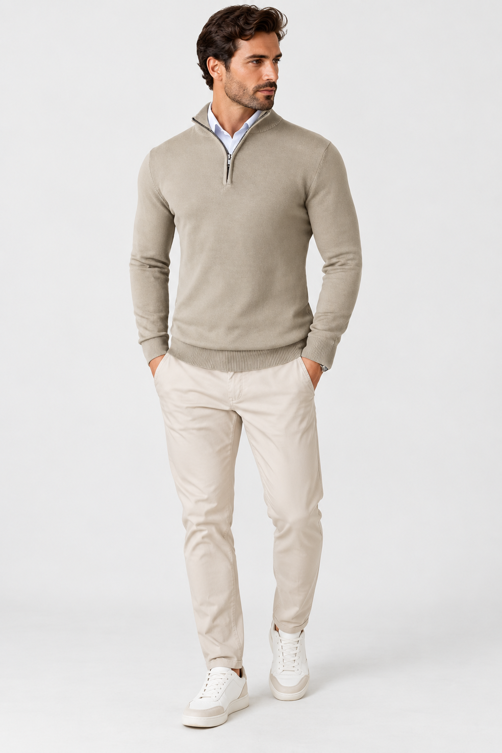 Camisola Signature Half-Zip Homem | WELL4FIT
