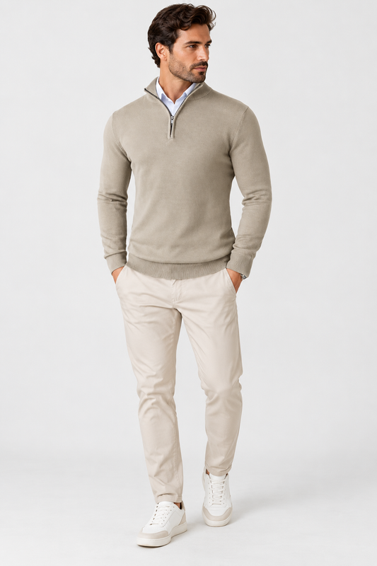 Camisola Signature Half-Zip Homem | WELL4FIT