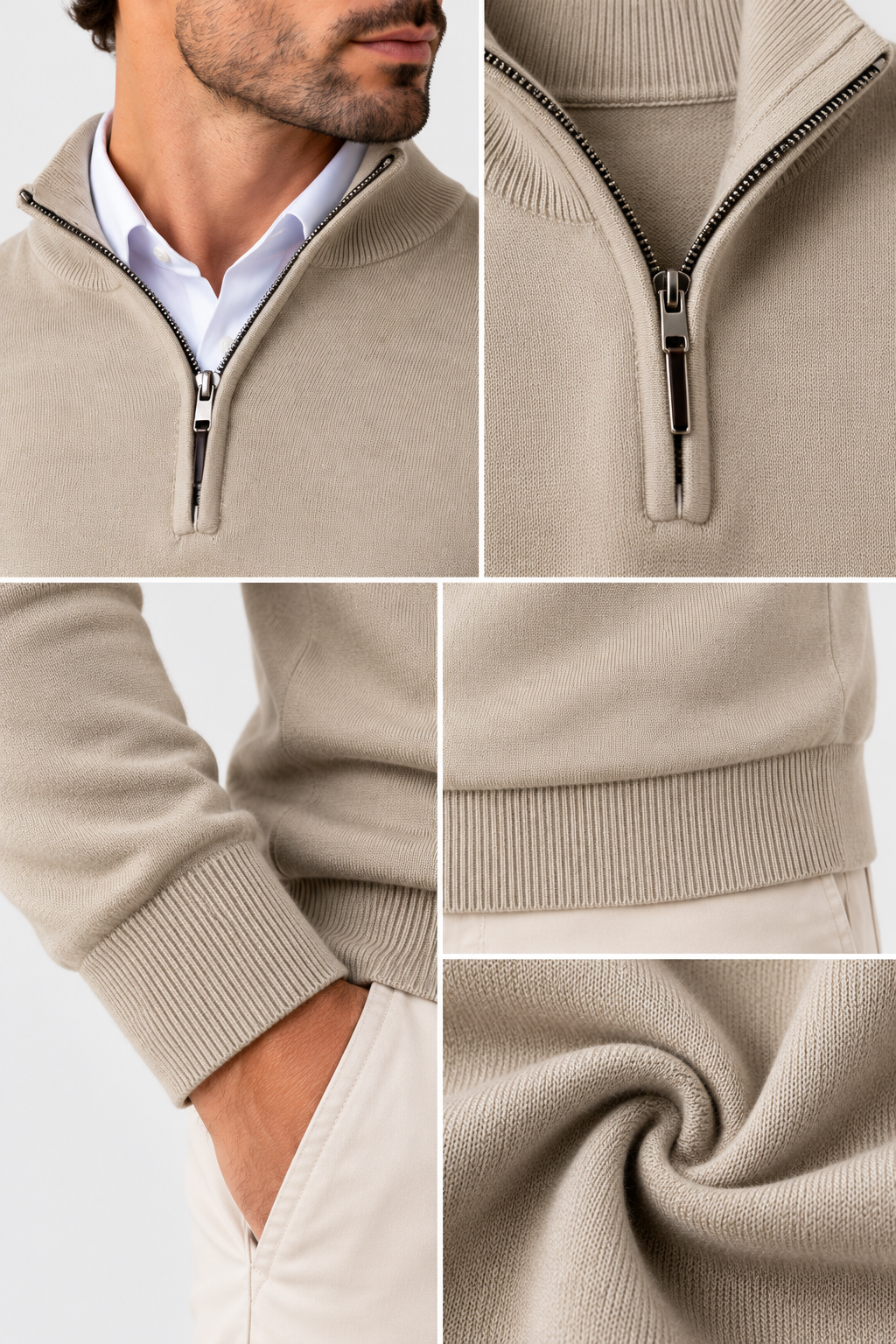 Camisola Signature Half-Zip Homem | WELL4FIT