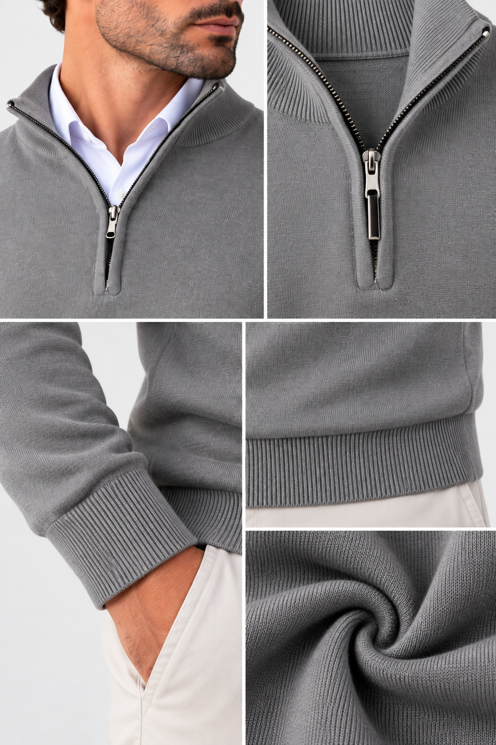 Camisola Signature Half-Zip Homem | WELL4FIT