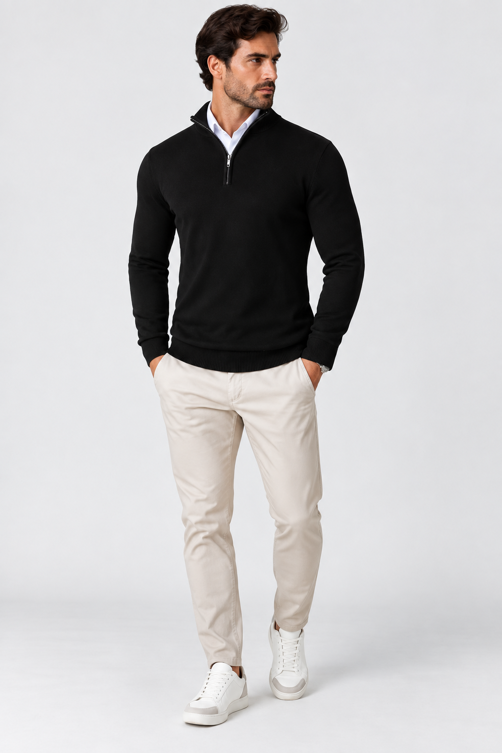Camisola Signature Half-Zip Homem | WELL4FIT
