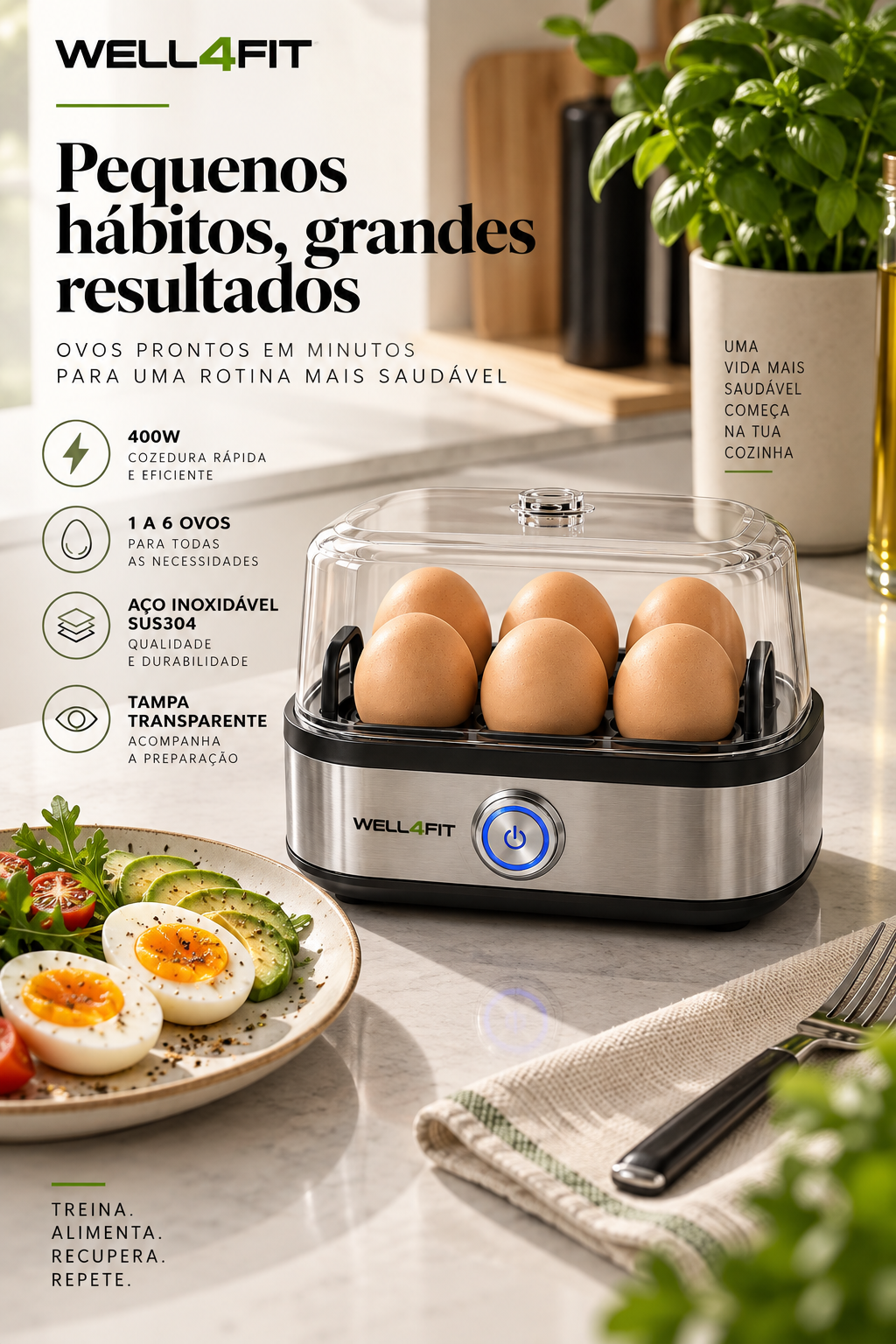 EggFit Pro | Cozedor de Ovos 400W
