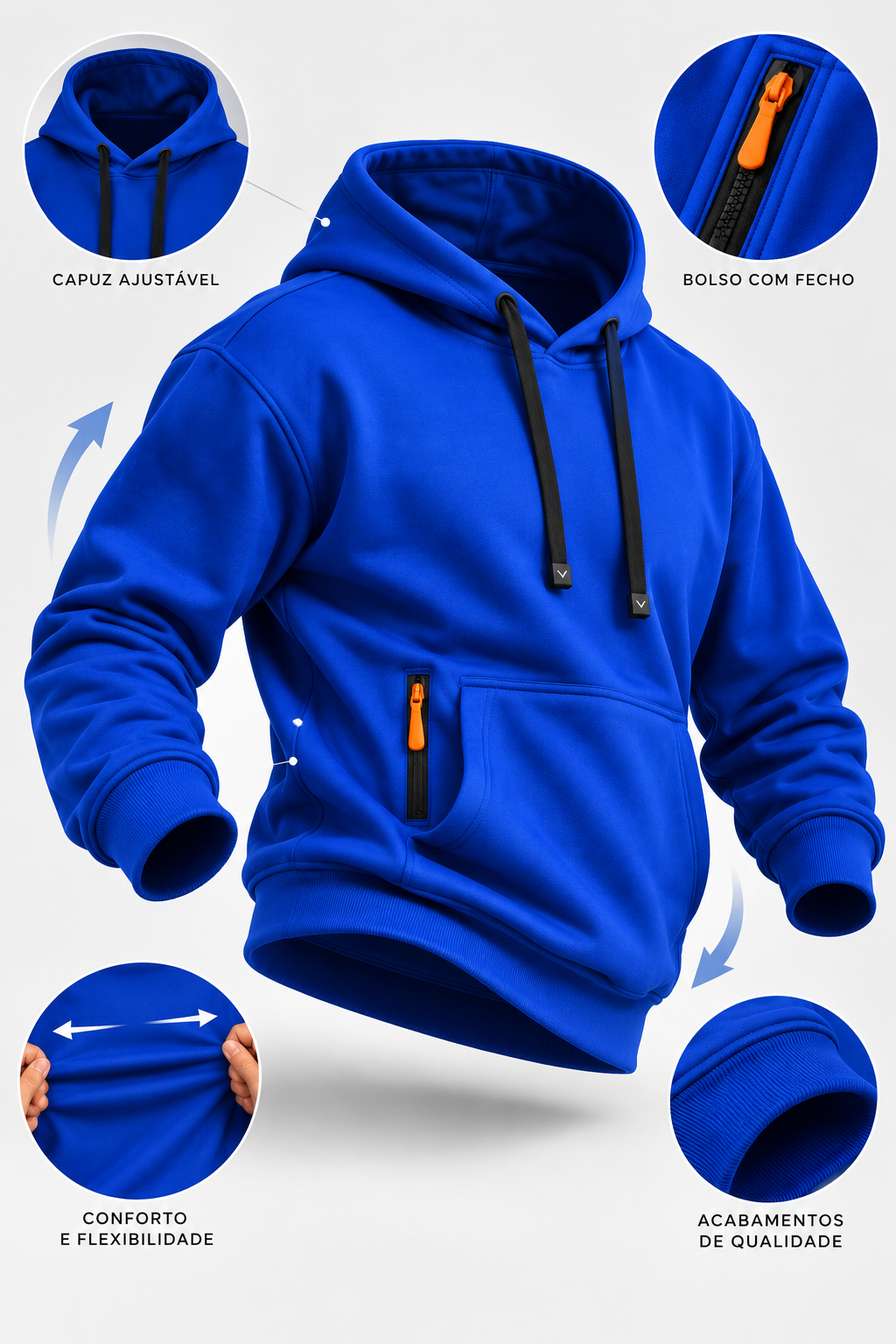 Hoodie Urban Performance Homem | WELL4FIT