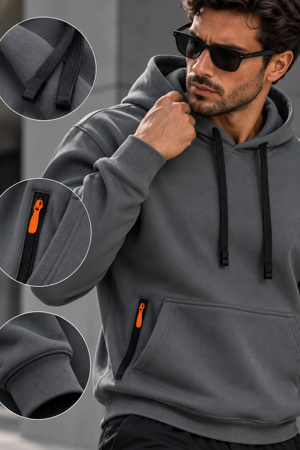 Hoodie Urban Performance Homem | WELL4FIT