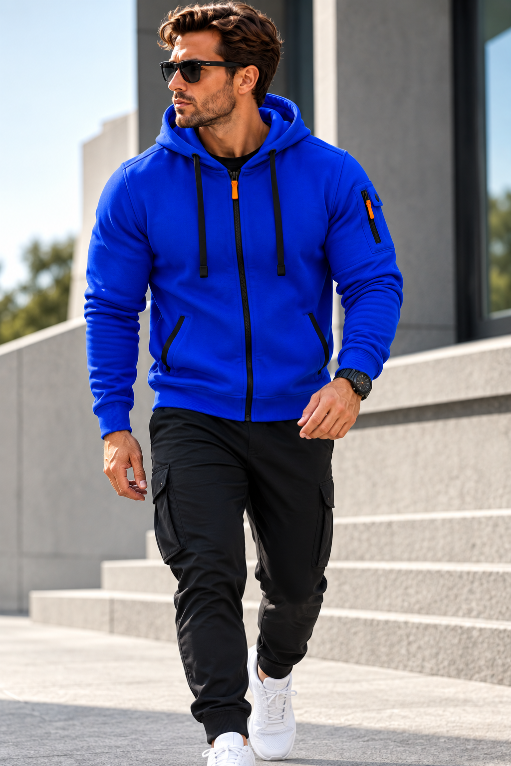 Hoodie Urban Zip Homem | WELL4FIT