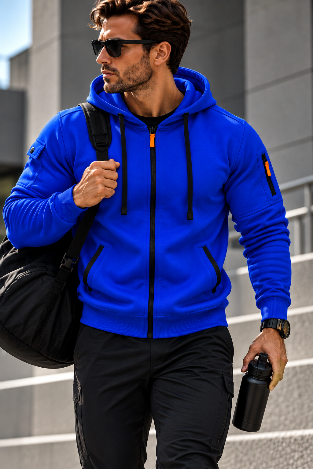 Hoodie Urban Zip Homem | WELL4FIT
