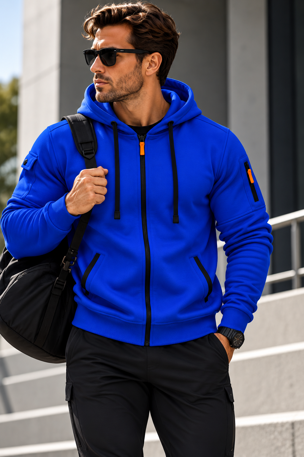 Hoodie Urban Zip Homem | WELL4FIT