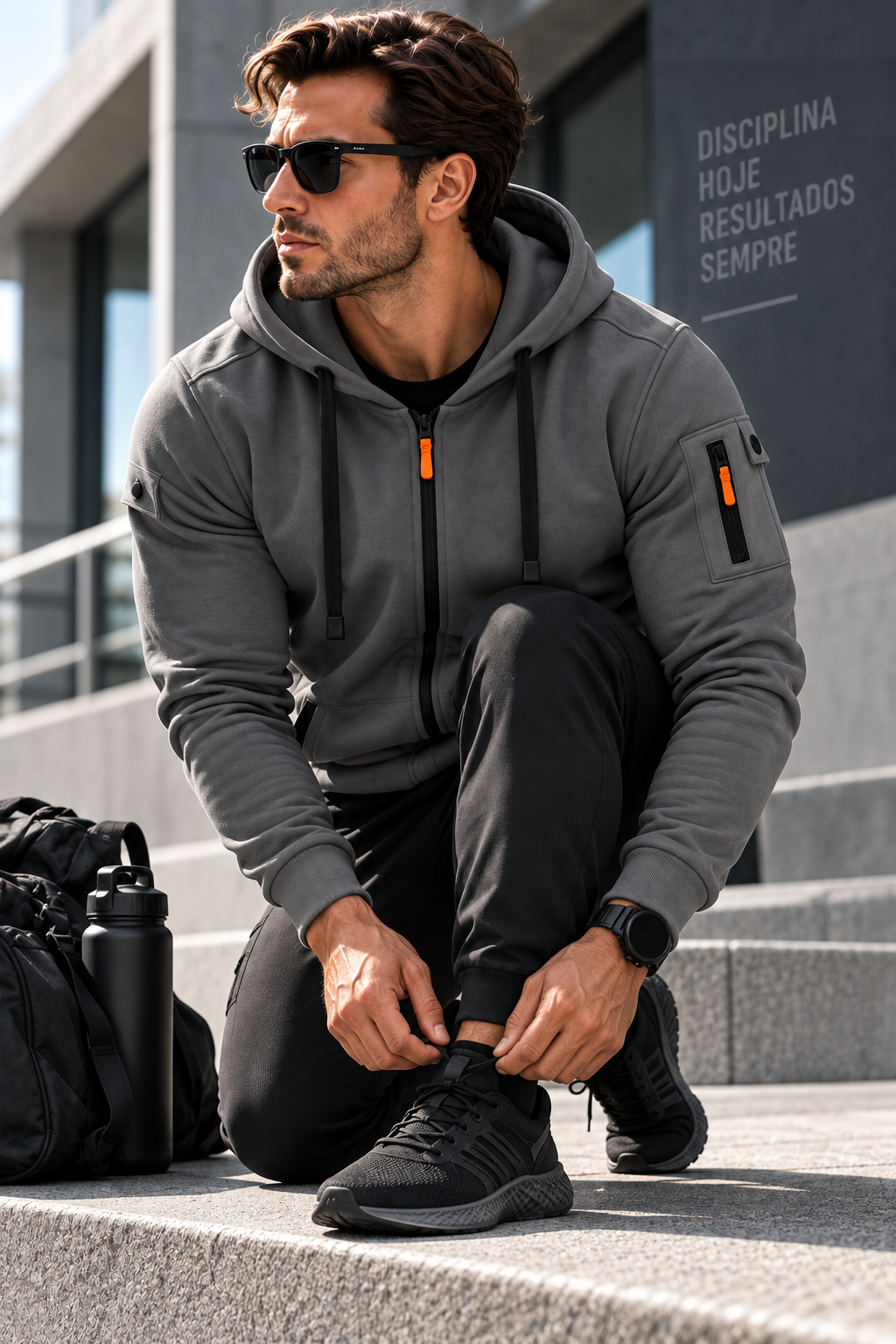 Hoodie Urban Zip Homem | WELL4FIT