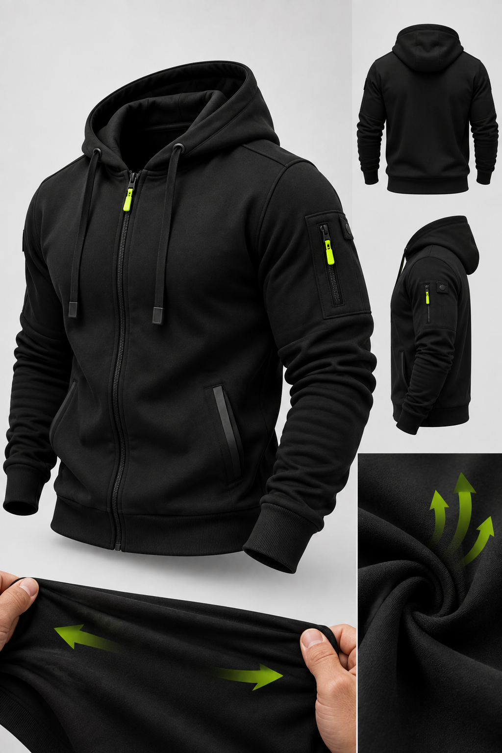 Hoodie Urban Zip Homem | WELL4FIT