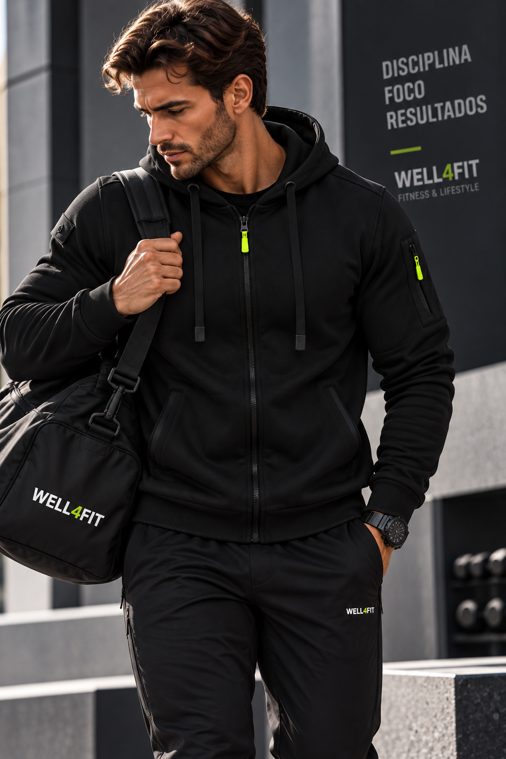 Hoodie Urban Zip Homem | WELL4FIT