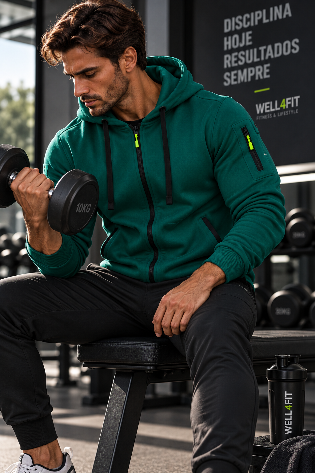 Hoodie Urban Zip Homem | WELL4FIT