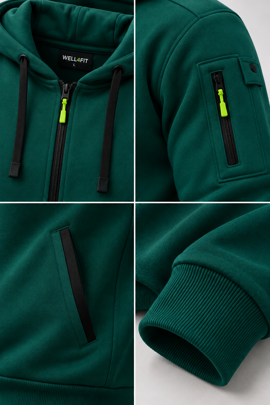 Hoodie Urban Zip Homem | WELL4FIT