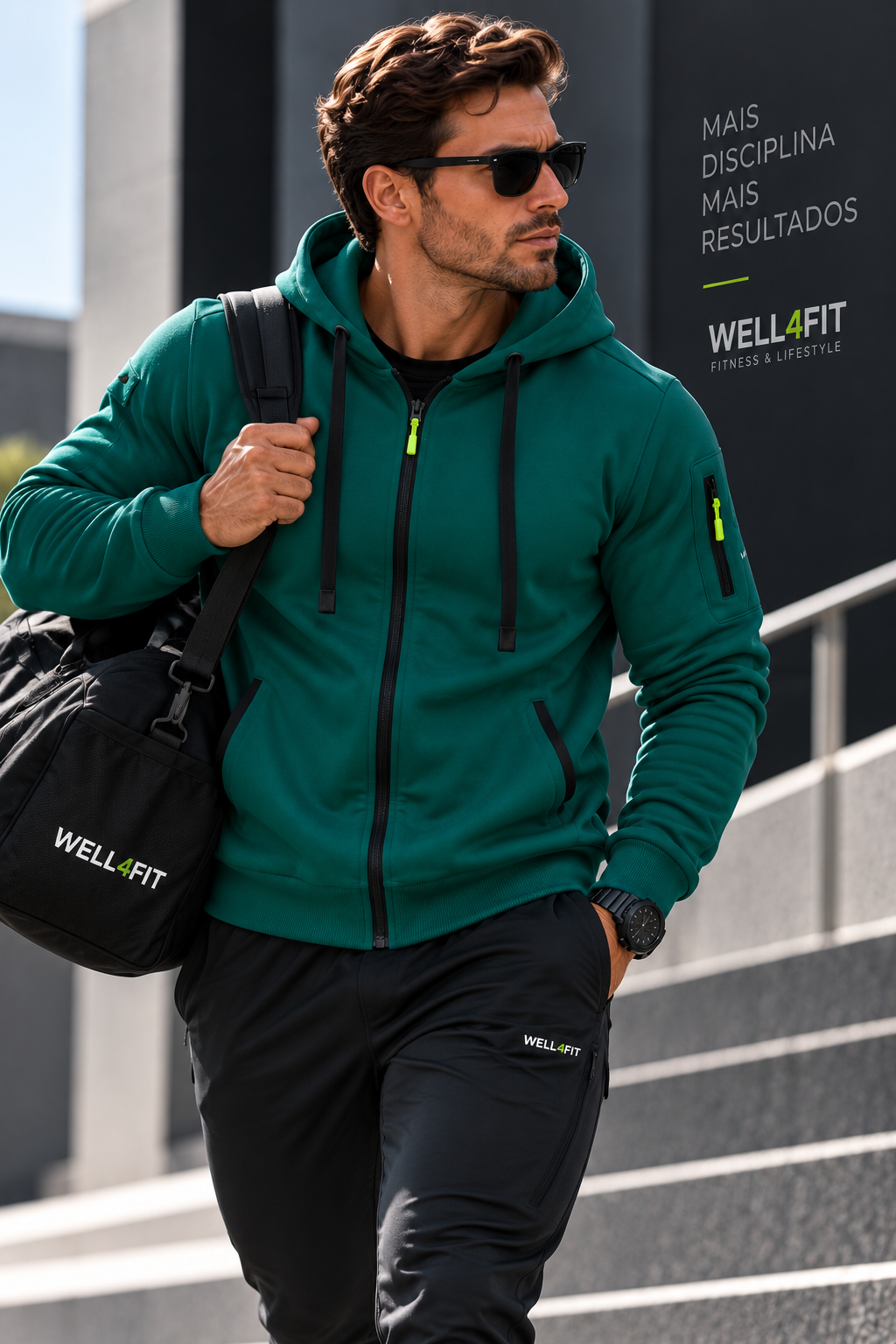 Hoodie Urban Zip Homem | WELL4FIT