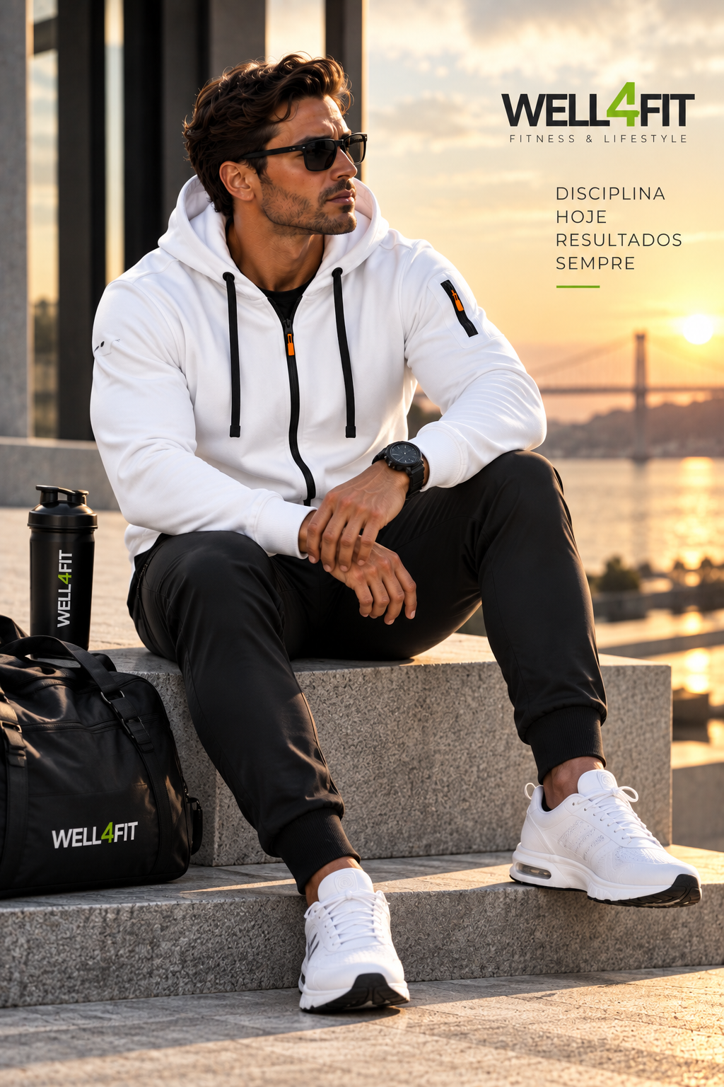 Hoodie Urban Zip Homem | WELL4FIT