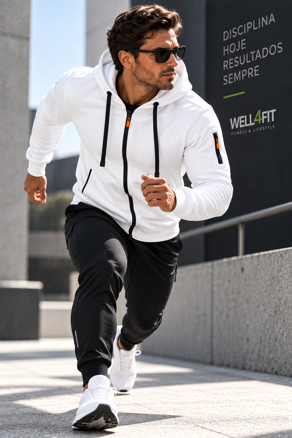 Hoodie Urban Zip Homem | WELL4FIT