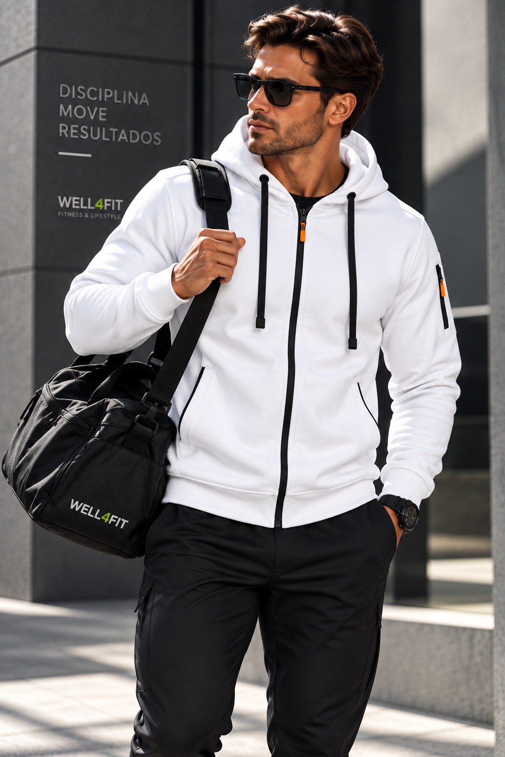 Hoodie Urban Zip Homem | WELL4FIT