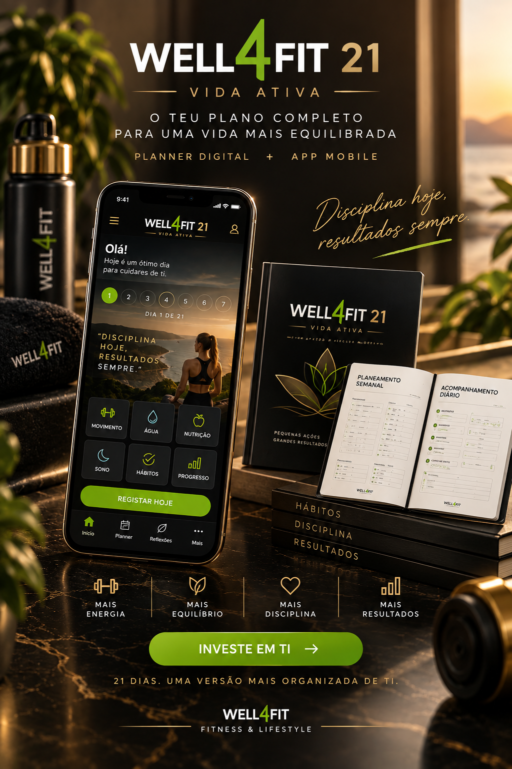WELL4FIT 21 | App Mobile + Planner Digital