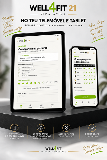 WELL4FIT 21 | App Mobile + Planner Digital
