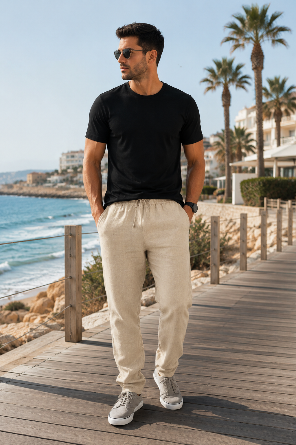 Calça Linho Masculina Relaxed | WELL4FIT