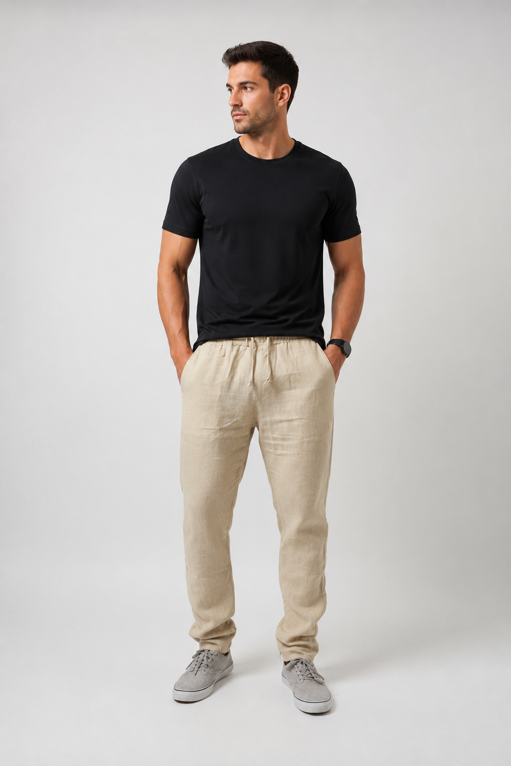 Calça Linho Masculina Relaxed | WELL4FIT