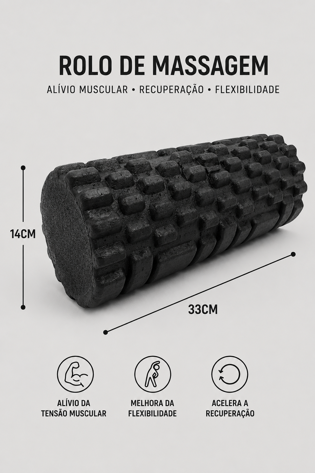 Rolo de Massagem Muscular WELL4FIT