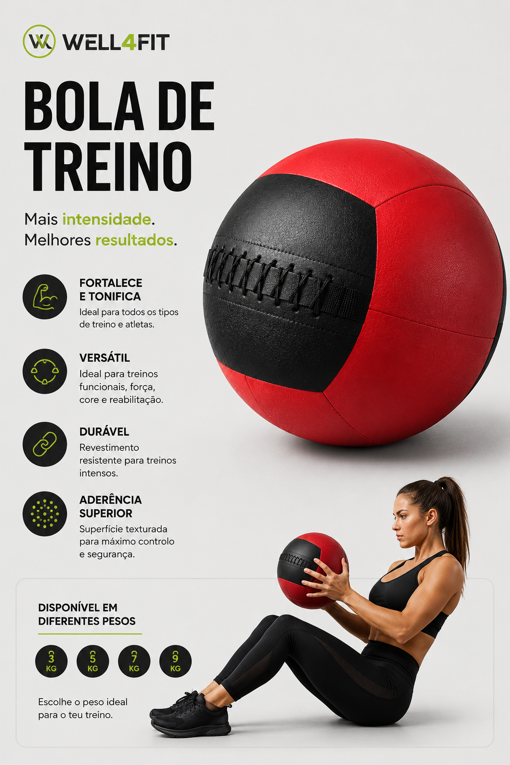Wall Ball Profissional 2-15kg