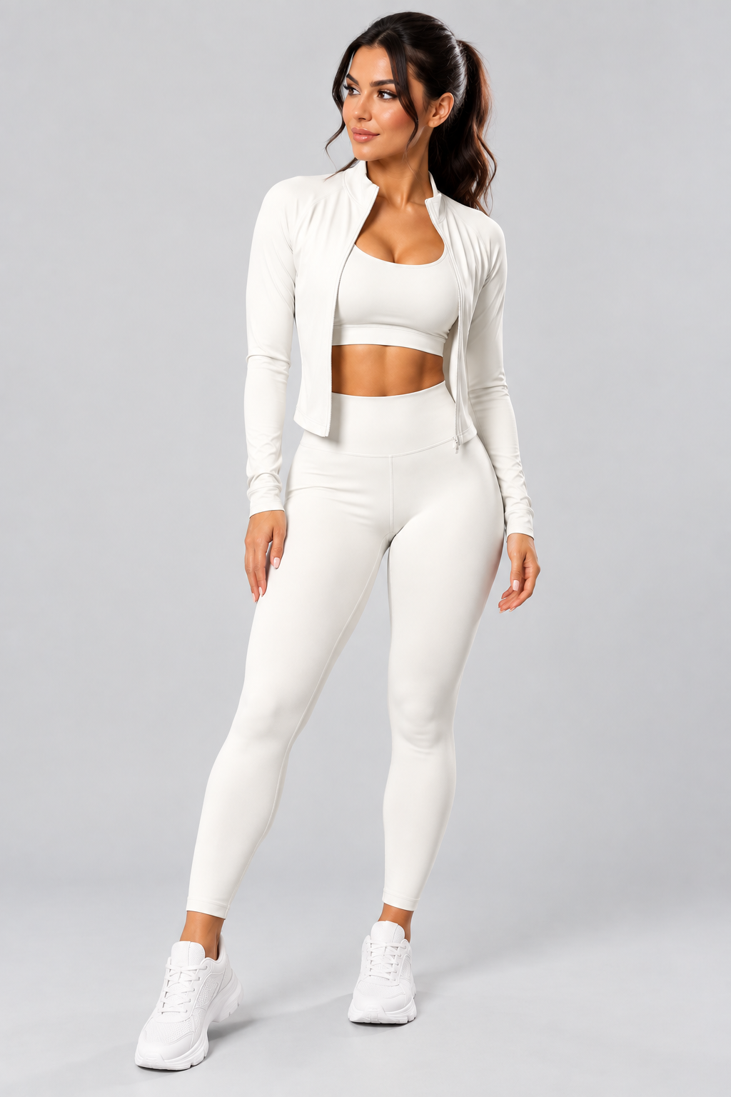 Conjunto desportivo feminino Active Sculpt de corpo inteiro e frente