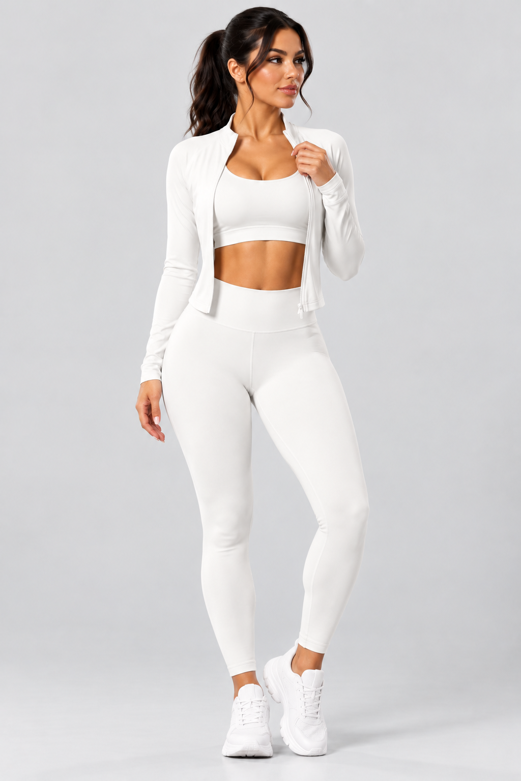 Conjunto desportivo feminino Active Sculpt de corpo inteiro casaco