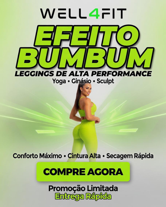 Leggings de Alta Performance Efeito Bumbum para Yoga & Ginásio