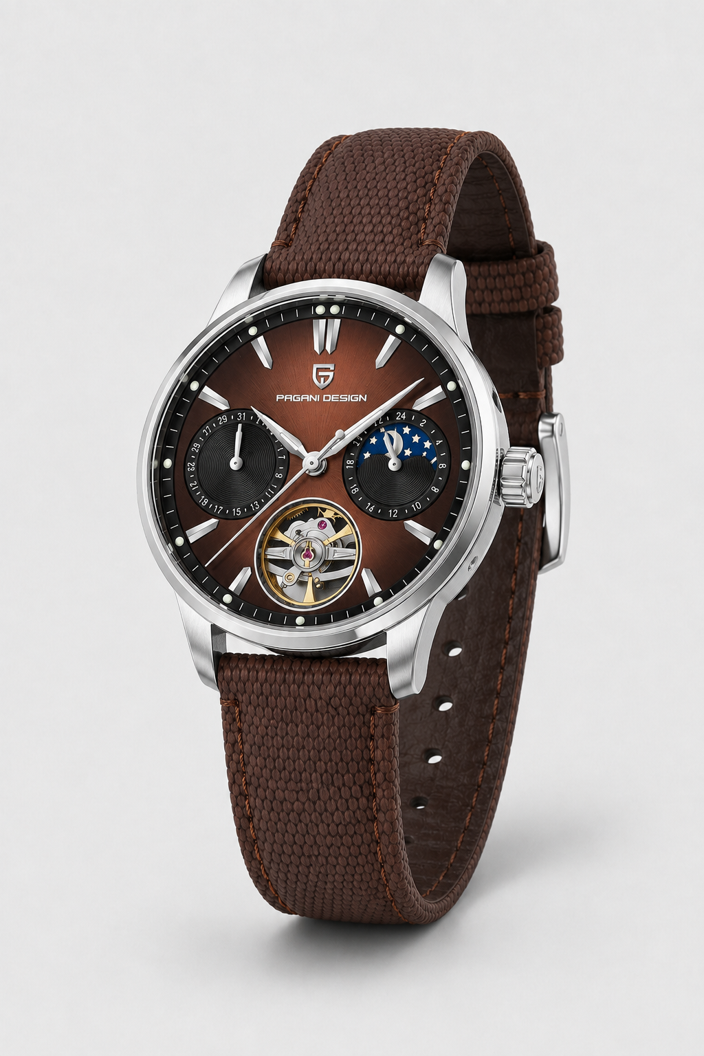 Relógio Pagani Design Automatic | Safira & Open Heart