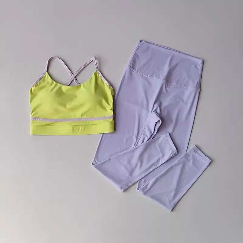 Conjunto Yoga Feminino Premium Top & Leggings de Alta Performance