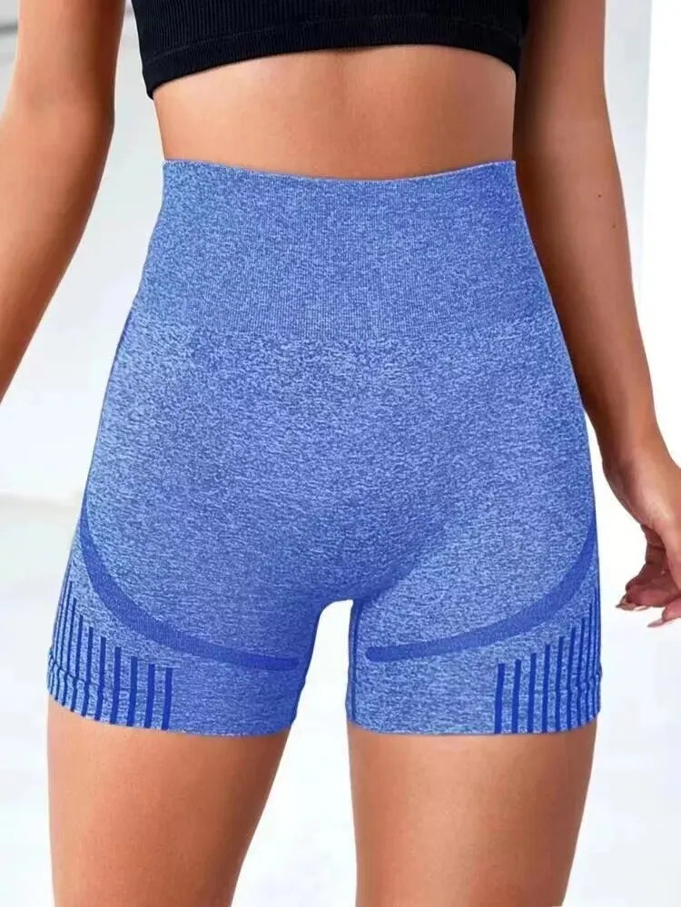 Calções Fitness Sem Costuras Cintura Alta e Efeito Push-Up