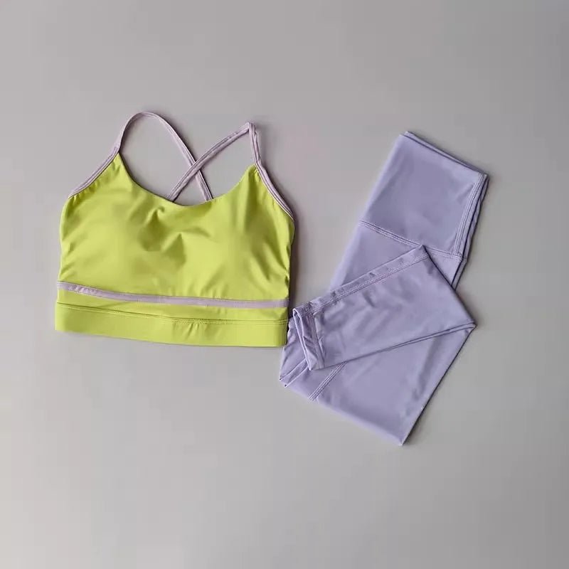 Conjunto Yoga Feminino Premium Top & Leggings de Alta Performance