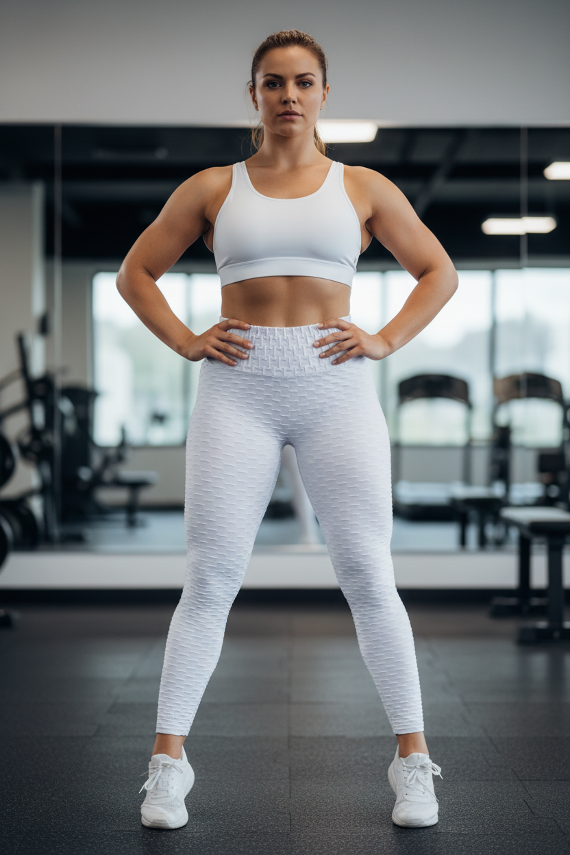 Leggings Branco - Frente - Ginásio