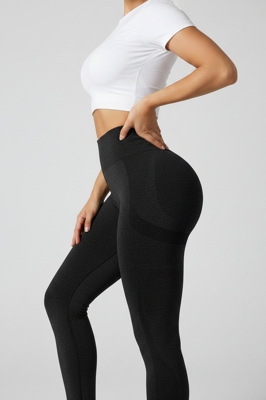 Leggings Scrunch Preto - Lado
