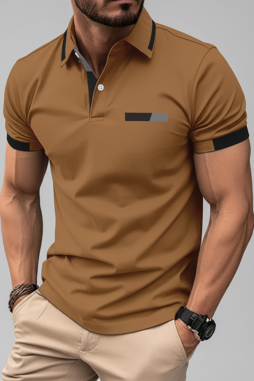 Polo Castanho - Close Up