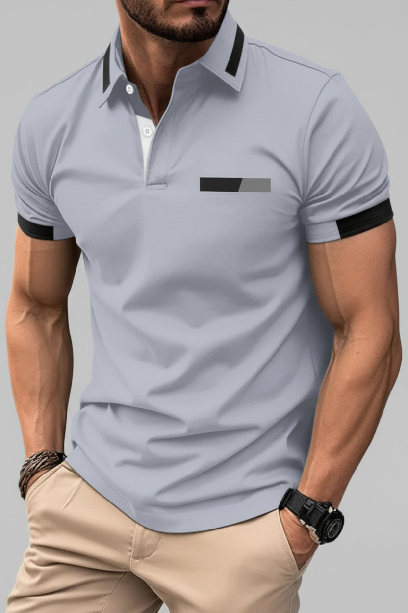 Polo Cinza - Close Up